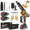 CONENTOOL 2500mAh Mini Chainsaw Brushless8 Inch & 6 Inch With Security Lock