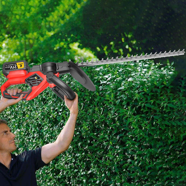 CONENTOOL 22 Inch Cordless Hedge Trimmer, 4000 mAh/850 W Electric Hedge Trimmer, Trimming Size 15 mm