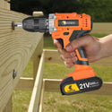Conentool 21V Drill Driver Set, Electric Screwdriver with 2X 2000mAh Batteries, 45 N.m Max Combi Drill, 25+1 Torque Power Drills