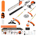 CONENTOOL 52CC 2-Cycle Gas Weed Eater, Multifunctional 5 in 1 Gas Weed Wacker, Upgraded 2.2KW/11000rpm Strong Power Brush Cutter