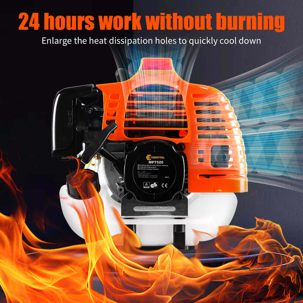 CONENTOOL 52CC 2-Cycle Gas Weed Eater, Multifunctional 5 in 1 Gas Weed Wacker, Upgraded 2.2KW/11000rpm Strong Power Brush Cutter