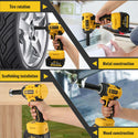 Conentool 520Nm Brushless Impact Wrench High Torque, 2 Power Battery Impact Gun w/ 6.0Ah Battery, Fast Charger, Variable Speeds for Car Tire Truck RV Mower