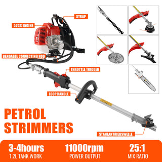 CONENTOOL WS-52-5B 5 in 1 Backpack, Multi Tool, Petrol Strimmer, BrushCutter Garden Chainsaw