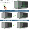 CONENTOOL Cross Line Laser, 4 x 360° Green Self-Levelling Laser Spirit Level, Self-Levelling Line Laser, Remote Control