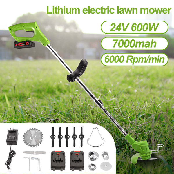 CONENTOOL 24V/600 W Battery Grass Trimmer, With 4 Types of Cutting Blades, 6000 Rpm/Min Brush Cutter