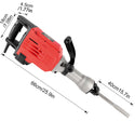 CONENTOOL 3600W Electic SDS Hammer Drill, Concrete Tile Breaker Demolition Heavy Duty, 65J 360 ° Rotary Jack Hammers with 2 Chisel Bits