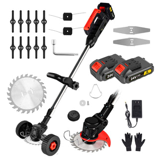 CONENTOOL 24V/600 W Battery Grass Trimmer, With 4 Types of Cutting Blades, 8500 Rpm/Min Brush Cutter