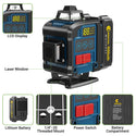 CONENTOOL Cross Line Laser, 4 x 360° Green Self-Levelling Laser Spirit Level, Self-Levelling Line Laser, Remote Control