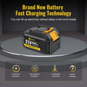 Conentool 520Nm Brushless Impact Wrench High Torque, 2 Power Battery Impact Gun w/ 6.0Ah Battery, Fast Charger, Variable Speeds for Car Tire Truck RV Mower