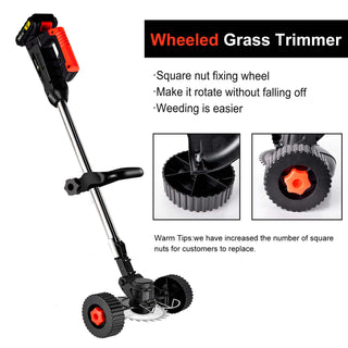 CONENTOOL 24V/600 W Battery Grass Trimmer, With 4 Types of Cutting Blades, 8500 Rpm/Min Brush Cutter