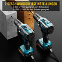 Conentool 21V Cordless Drill Driver Set, Electric Screwdriver with 2X 2000mAh Batteries, 45 N.m Max Combi Drill, 25+3 Torque Power Drills