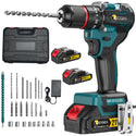 Conentool 21V Brushless Drill Driver Set, Electric Screwdriver with 2X 2500mAh Batteries, 55 N.m Max Combi Drill, 35+3 Torque Power Drills