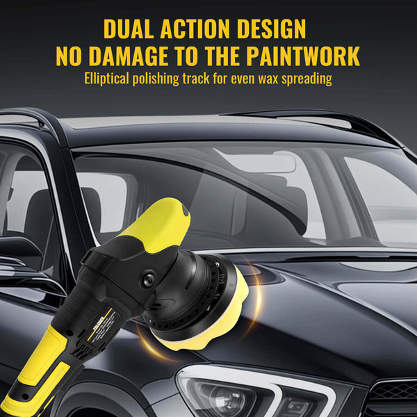 CONENTOOL 900W Buffer Polisher & Polisher Waxer, 3 Variable Speed 2000-6000 RPM, 15° eccentricity