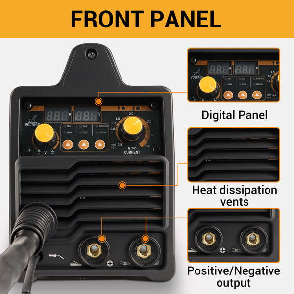 CONENTOOL 220V/200A High Output Portable Welder supports gas MIG, Gasless MIG, MMA, And TIG