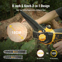 CONENTOOL 2500mAh Mini Chainsaw Brushless8 Inch & 6 Inch With Security Lock
