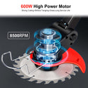 CONENTOOL 24V/600 W Battery Grass Trimmer, With 4 Types of Cutting Blades, 8500 Rpm/Min Brush Cutter