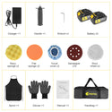CONENTOOL 900W Buffer Polisher & Polisher Waxer, 3 Variable Speed 2000-6000 RPM, 15° eccentricity