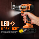 Conentool 21V Drill Driver Set, Electric Screwdriver with 2X 2000mAh Batteries, 45 N.m Max Combi Drill, 25+1 Torque Power Drills