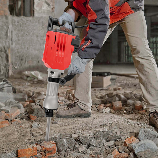 CONENTOOL 3600W Electic SDS Hammer Drill, Concrete Tile Breaker Demolition Heavy Duty, 65J 360 ° Rotary Jack Hammers with 2 Chisel Bits
