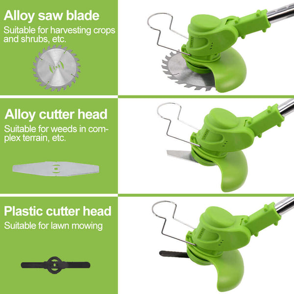 CONENTOOL 24V/600 W Battery Grass Trimmer, With 4 Types of Cutting Blades, 6000 Rpm/Min Brush Cutter