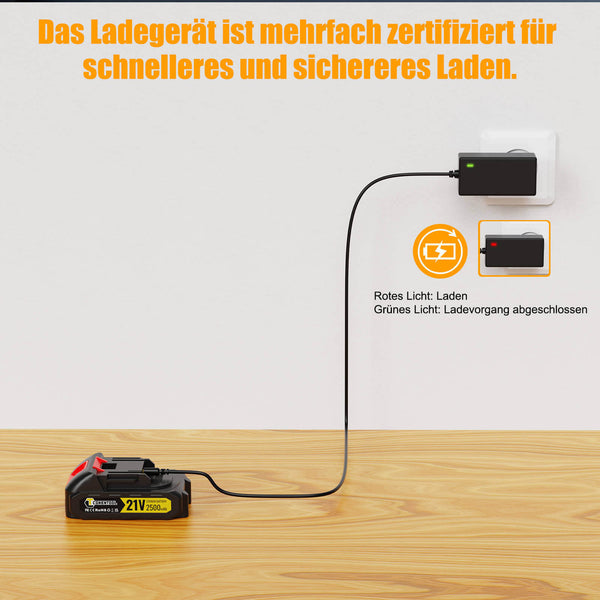 Conentool 21V Brushless Drill Driver Set, Electric Screwdriver with 2X 2500mAh Batteries, 55 N.m Max Combi Drill, 35+3 Torque Power Drills
