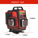 CONENTOOL Cross Line Laser, 4 x 360° Green Self-Levelling Laser Spirit Level, Self-Levelling Line Laser, Remote Control, 2 x 3600 mAh Battery