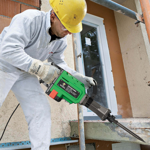 CONENTOOL 3800W Electic SDS Hammer Drill, Concrete Tile Breaker Demolition Heavy Duty, 55J 360 ° Rotary Jack Hammers with 2 Chisel Bits