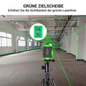 CONENTOOL Cross Line Laser, 4 x 360° Green Self-Levelling Laser Spirit Level, Self-Levelling Line Laser, Remote Control