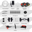 CONENTOOL 24V/600 W Battery Grass Trimmer, With 4 Types of Cutting Blades, 8500 Rpm/Min Brush Cutter