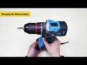 Conentool 21V Brushless Drill Driver Set, Electric Screwdriver with 2X 2500mAh Batteries, 55 N.m Max Combi Drill, 35+3 Torque Power Drills