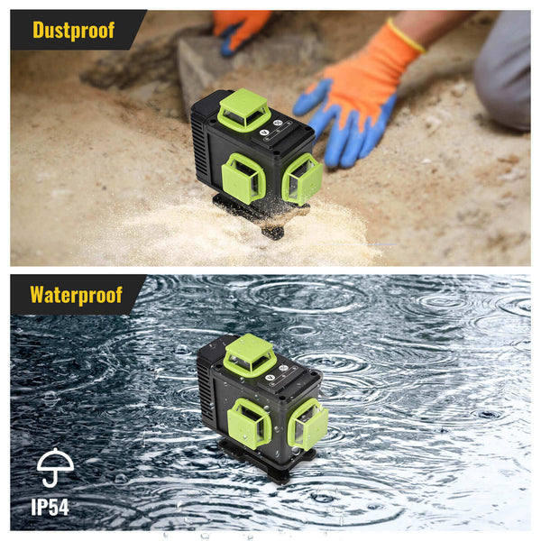 CONENTOOL Multipurpose 360° Self Leveling Cross Line Laser Level, Vertical and Horizontal Line, Rotatable 360 Degree, Carrying Case, TWO Battery