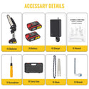 Mini Chainsaw Chainsaw With LED Light And 2 Batteries Cordless Chainsaw For Wood Cutting | CONENTOOL