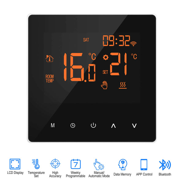 Smart Floor Heating Thermostat Programmable Digital Thermostat LCD Touch Screen Weekly Household Appliance Thermostat 16A | CONENTOOL