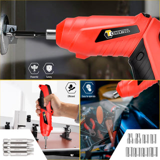 Power Cordless 3.6v 1300mAh Screwdriver with 47 Accessory Kit | CONENTOOL