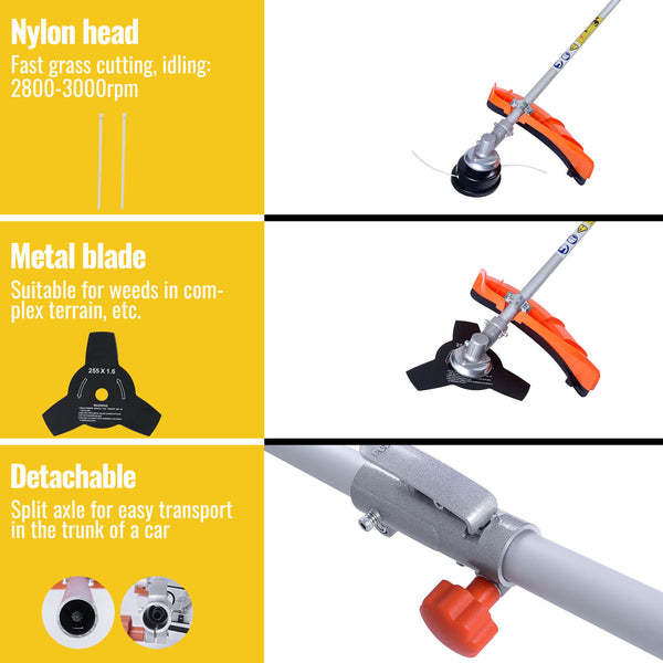 Gas Powered Five-in-one Grass String Trimmers 51.7CC | CONENTOOL