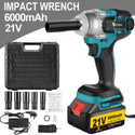 21 V Brushless Cordless Max Impact Wrench Driver, 2 Speed Mode, 5 Outlets, LED Lights 6000 mA | CONENTOOL