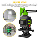 3D Laser Level Green with Remote Control and Self-Adjustable | CONENTOOL