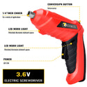 Power Cordless 3.6v 1300mAh Screwdriver with 47 Accessory Kit | CONENTOOL