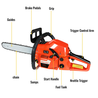 20Inch Gas Powered Chainsaw Gas Chainsaw 52CC Oil Chainsaw | CONENTOOL