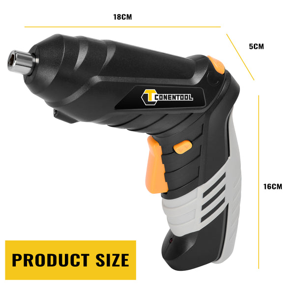 Cordless Screwdriver Electric Drill, with LED Light, 46pcs Accessories, Multipurpose, 3.6V | CONENTOOL