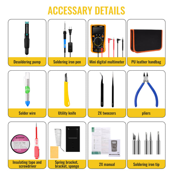 Digital Multimeter Electrical Test Kit Auto Ranging, AC/DC Voltage | CONENTOOL