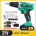 21V Cordless Drill Driver Kit, Cordless Screwdriver Tool Kit, 2* 1500mAh Batteries And Storage Bag | CONENTOOL