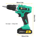 21V Cordless Drill Driver Kit, Cordless Screwdriver Tool Kit, 2* 1500mAh Batteries And Storage Bag | CONENTOOL