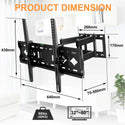 Full Motion TV Wall Mount Bracket for Flat/Curved TVs, Apply To 32-80 Inch, Supports up to 600x400mm  | CONENTOOL