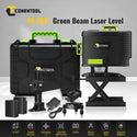 CONENTOOL Multipurpose 360° Self Leveling Cross Line Laser Level, Vertical and Horizontal Line, Rotatable 360 Degree, Carrying Case, TWO Battery