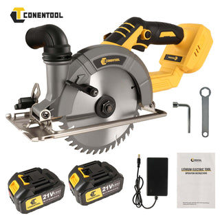 CONENTOOL LJF-03 Handheld Cordless Circular Saw, Equipped With Brushless Motor and Safety Lock 2*4000mAh