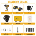 Conentool CTIW-W21V-019 21V Drill Driver Set, Electric wrench, With 2X 4000mAh Batteries, 1000 N.m 11pcs Wrench Accessories, 3ADJUSTABLE TORQUE MODES