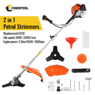 CONENTOOL WS-52-2C 2-IN-1 GRASSTRIMMER AND BRUSH CUTTER WITH 3T BLADE Suitable For Yards & Gardens