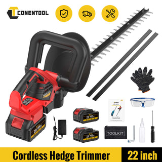 CONENTOOL LLJ003 21V 22-inch Hedge trimmer +2 Rechargeable Battery, 4000mAh, Suitable For Yards