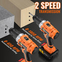 Conentool CTCD-Y21V-009 21V Drill Driver Set, Electric Screwdriver with 2X 2000mAh Batteries, 45 N.m 36PCS Combi Drill, 25+1 Adjustable Clutch